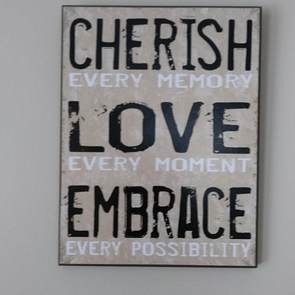 Other - Cherish Love Embrace Sign to Hang